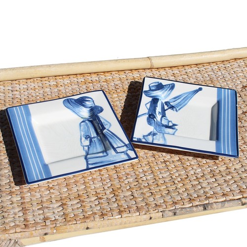 Lot assiettes carrées - lot, de