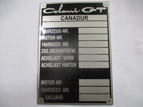 Plaque bouclier colani - plaque,