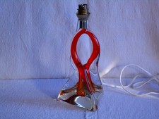 PIED DE LAMPE VINTAGE VERRE CRISTAL VAL ST LAMBERT BACCARAT ST LOUIS MURANO