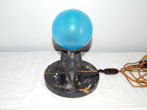 Ancienne lampe chevet art - lampe,