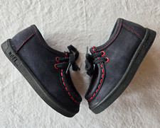 Chaussures en cuir bleu marine