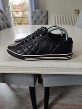 BASKETS CHANEL CC CUIR NOIR