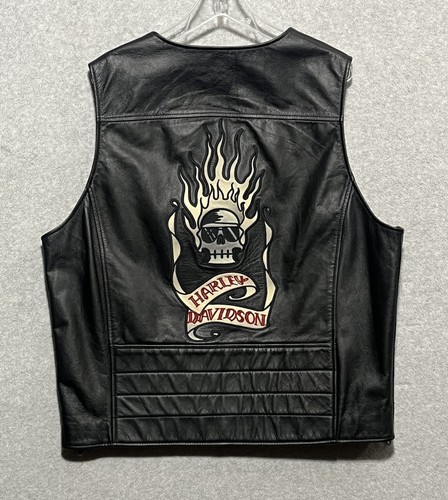 Harley davidson leather vest - davidson,