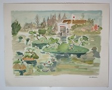 Yves Brayer – Lithographie originale “Jardin Japonais” – Pierre de Tartas