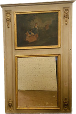 trumeau Louis XV patine à l'antique décor peinture romantique  . XX siècle .