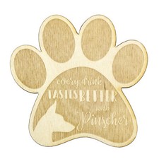 Pinscher allemand sous-verre en contreplaqué Art-Dog