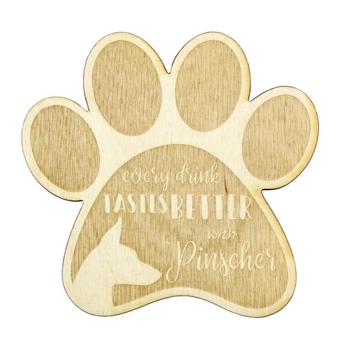 Pinscher allemand sous verre - allemand, sous-verre