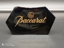 Presse-papier / Présentoir en Cristal de BACCARAT Noir  , signé .