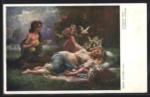 Carte postale artiste hans - carte,