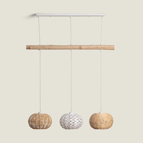 Suspension rotin bois - suspension,