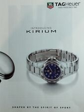 Tag Heuer vintage watches Print Ad  2PG !!! kirium