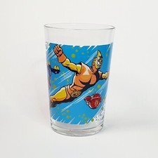 Ancien Verre SPECTREMAN moutarde Antenne 2 AMORA dessin animé Collection Rare 