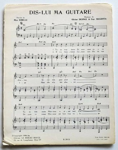 Partition vintage sheet music