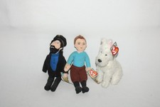 Lot de 3 peluches tintin TY 