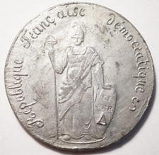 IIe REPUBLIQUE : MEDAILLE CLUB DU BANQUET 12e ARRt MARS 1848 (39 mm) - TRES RARE