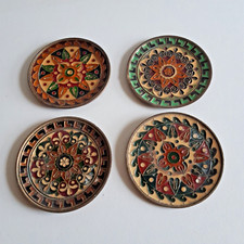 Assiette Mosaique Laiton Déco Murale Vitrine VTG Art de Table