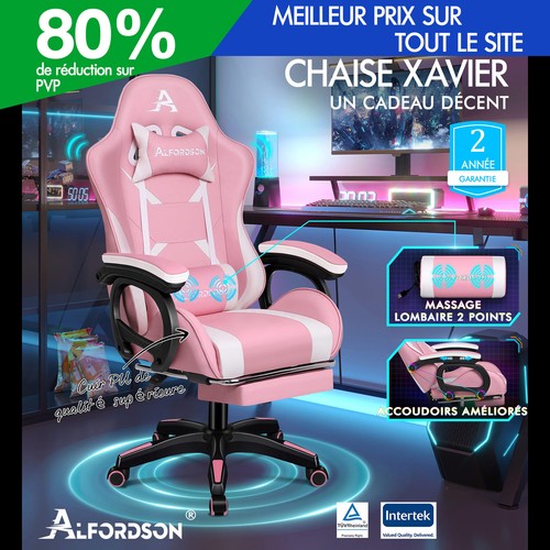 Alfordson chaise gaming - alfordson, avec