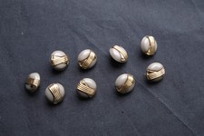 Lot de 9 boutons gris et