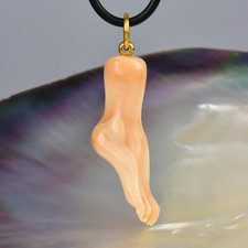 Sculpté Abricot Coque Pied De