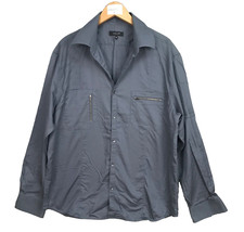 next chemise homme taille XXL gris poche bouton grey pockets mens shirt mans