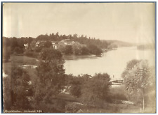 Suède, Stockholm, Ulriksdal Vintage albumen print.  Tirage albuminé  17x22 