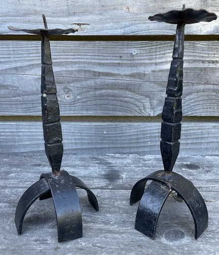 Pair antique brutalist - pair, of