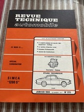 Revue Technique Simca 1200 S
