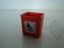 PLAYMOBIL vintage station essence SHELL poubelle rouge à clipser 3437 de 1991