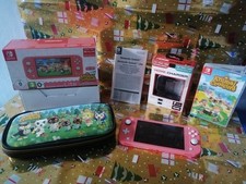 **  CONSOLE NINTENDO SWITCH LITE ANIMAL CROSSING NEW HORIZONS ROSE EN BOITE  **