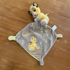 Peluche Doudou Roi Lion Simba Mouchoir DISNEY NICOTOY  Hakuna Matata Vert Gris