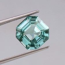 AAA 7,20 Ct Flawless Natural Ceylon Green Spinel Loose Asscher Cut Gemstone