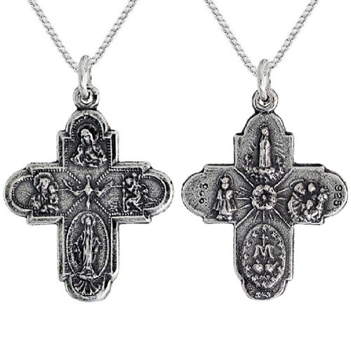 Argent sterling scapular - scapular, 4-way
