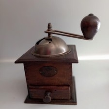 Ancien moulin à café Japy Frères & Cie Beaucourt, Paris en bois et métal