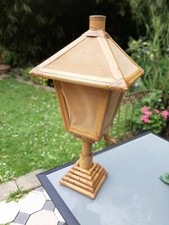 RARE LANTERNE REVERBERE VINTAGE BAMBOU ROTIN LOUIS SOGNOT OU FRANCO ALBINI