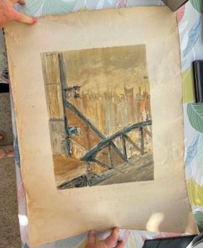 Ancienne lithographie métro - lithographie, "mÉtro"