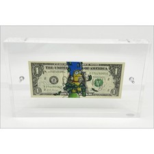 PAZBLANDINA - Dessin original sur Dollar $ "Marge Simpson" 6,6x15,6cm - 2022