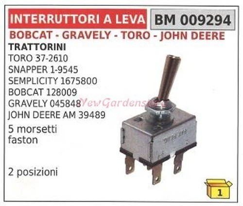 Interrupteur levier bobcat - interrupteur, À
