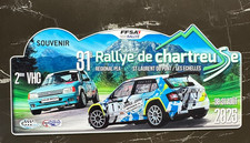 PANNEAU SOUVENIR RALLYE DE CHARTREUSE 2025 – PLASTIQUE RIGIDE 42,5x20 CM – FFSA