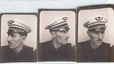 LOT DE TROIS ANCIENNES PETITE PHOTOS STYLE PHOTO IDENTITÉ JEUNE HOMME MILITAIRE