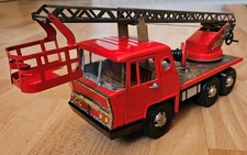 AX110 JOUSTRA CAMION DE POMPIERS BERNARD GRANDE ECHELLE TOLE 38 CM 1966 REF 800