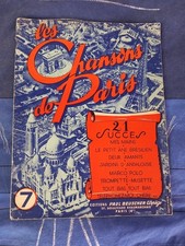 Recueil de partitions de 21 succès "Les Chansons de Paris" N° 7