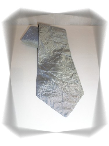 Cravate gris aspect froissé - cravate,