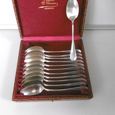 12 cuilleres a cafe metal argente