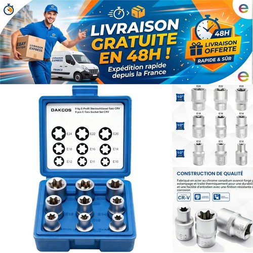 Dakcos coffret douilles torx - dakcos,