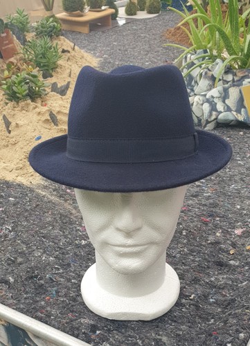 Chapeau laine marine coupe - chapeau,