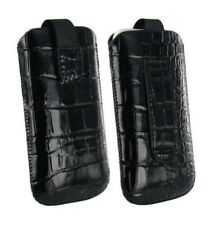 Housse Etui Pochette Croco Iphone 3G 3GS Noir Black