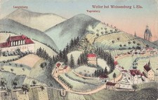 France - WISSEMBOURG (67) Panorama, d'après un dessin