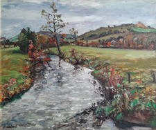 Huile Tableau Paysage Rivière