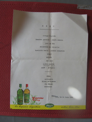 1637 ancien menu - "1637", 1960