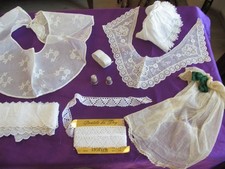 LOT  DENTELLE DU PUY  / COL /  COL  BRODERIE ANCIENNE POUR CREATION